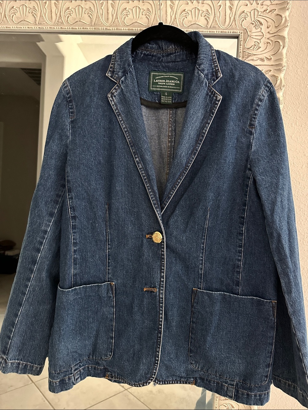 Ralph Lauren Dark Blue Denim Blazer Jacket